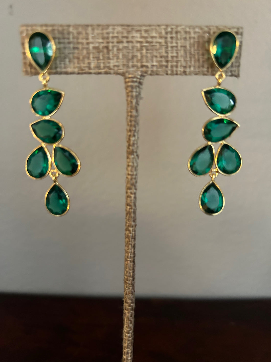 Green Onyx Drop Earrings