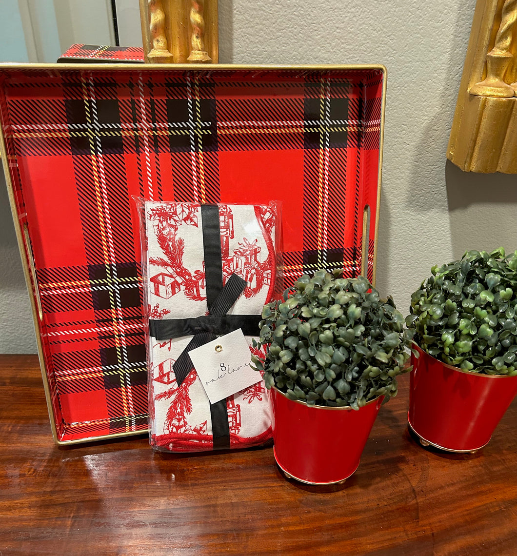 Tartan Square Tray