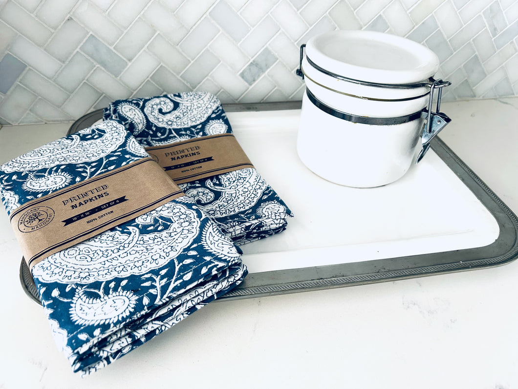 Paisley Print Cotton Napkins