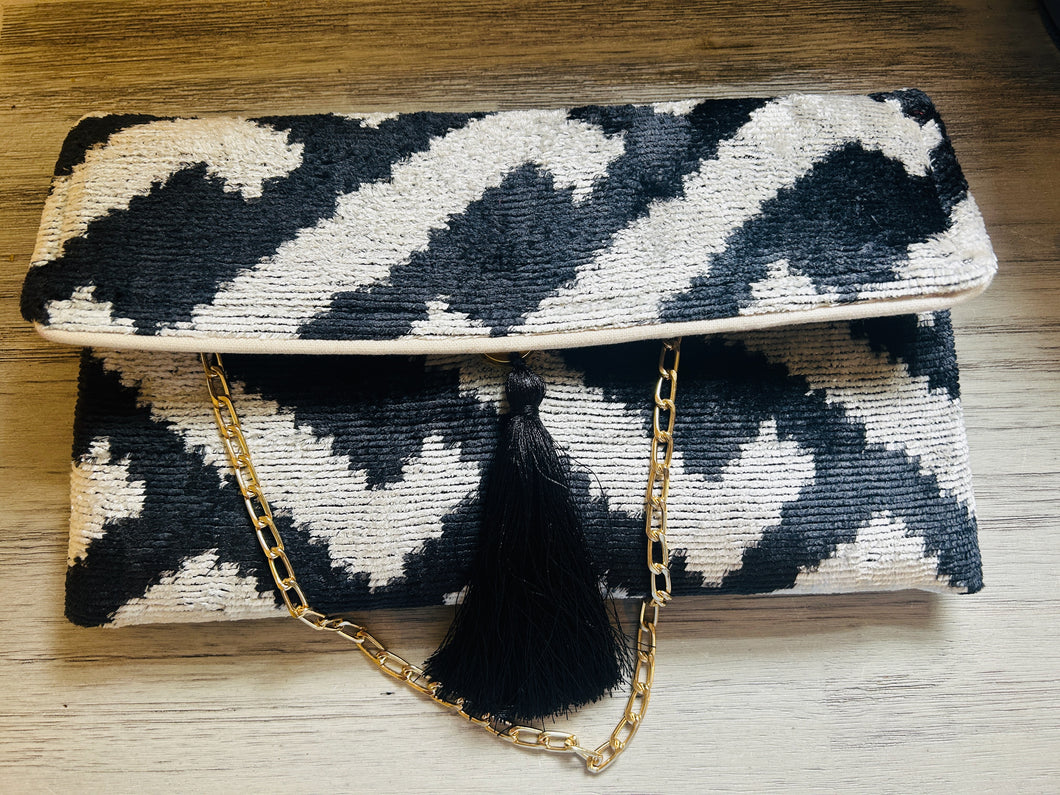 Silk Velvet Clutch Bag