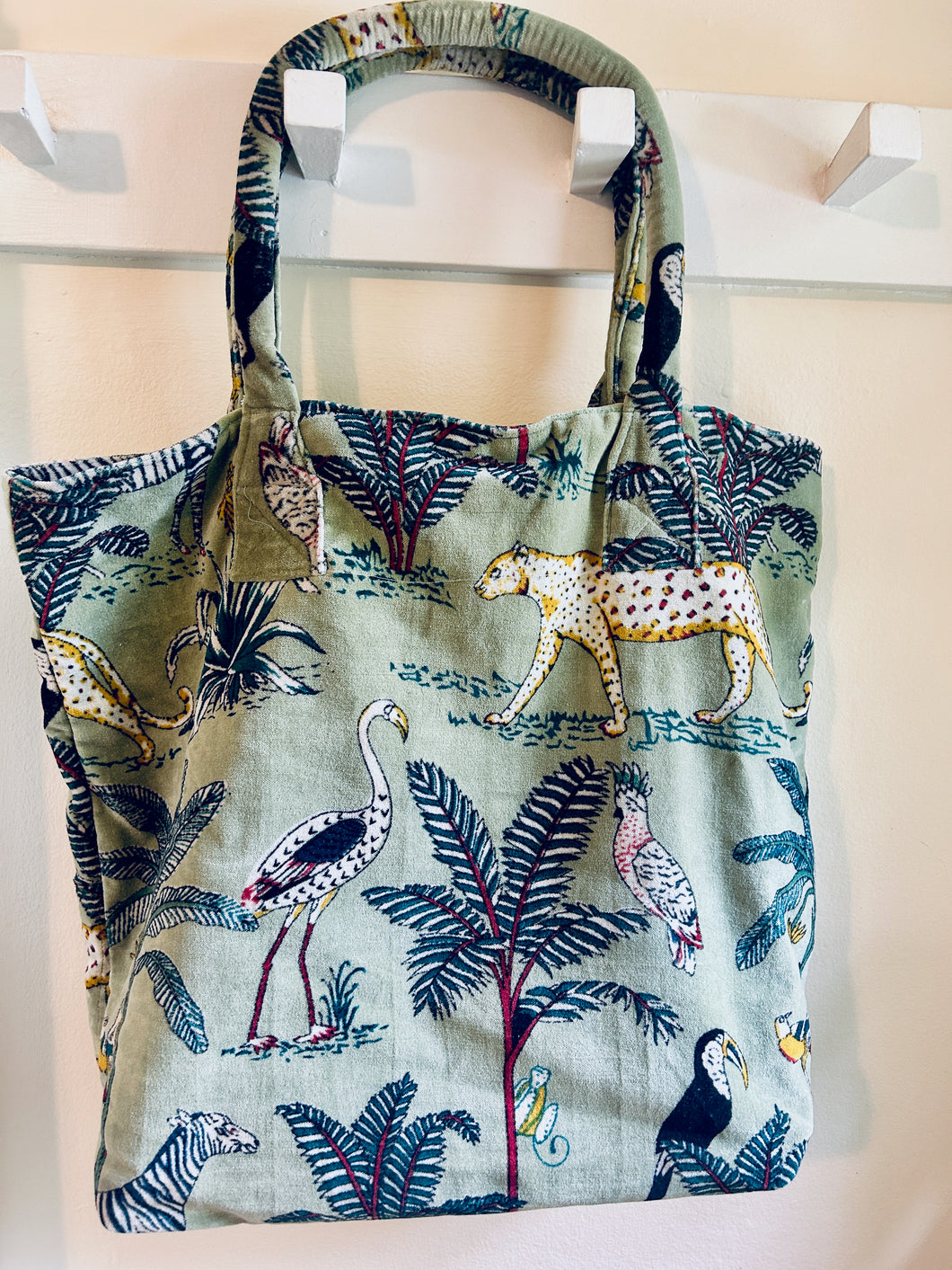 Velvet Animal Tote Bag