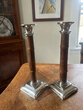 Load image into Gallery viewer, Bamboo and Nickel Candlesticks

