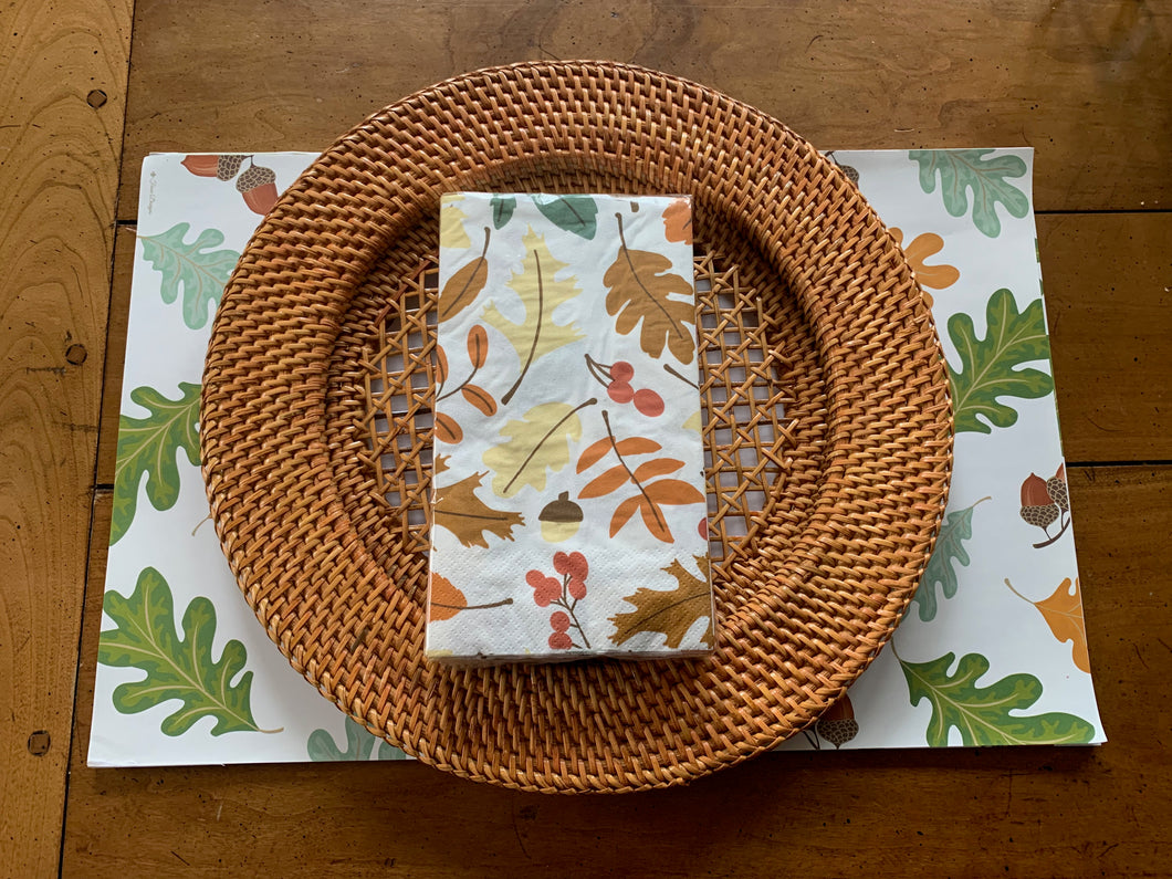 Rattan Chargers Set