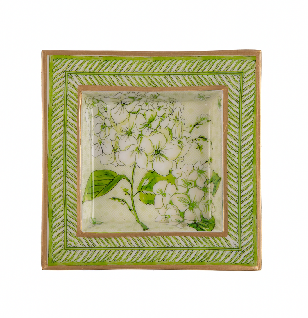 Green & White Hydrangea Smidge Tray