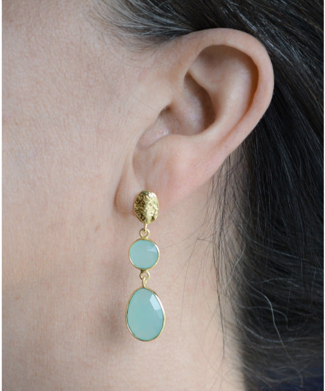 Chalcedony Drop Earrings